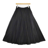 mizuiro-ind コットンギャザー ロングスカート ブラック レディース ミズイロインド【中古】5-1113M∞