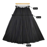 mizuiro-ind コットンギャザー ロングスカート ブラック レディース ミズイロインド【中古】5-1113M∞