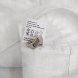 fog linen work リトアニア製 リネン ノースリーブ リボン ブラウス シャツ ホワイト レディース フォグリネンワーク【中古】5-0809S♪