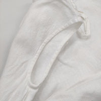fog linen work リトアニア製 リネン ノースリーブ リボン ブラウス シャツ ホワイト レディース フォグリネンワーク【中古】5-0809S♪