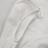 fog linen work リトアニア製 リネン ノースリーブ リボン ブラウス シャツ ホワイト レディース フォグリネンワーク【中古】5-0809S♪