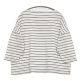 ORCIVAL ボーダー ボートネック サイズ1 Ｔシャツ カットソー ホワイト グレー レディース オーシバル/オーチバル【中古】5-0905M♪
