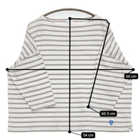 ORCIVAL ボーダー ボートネック サイズ1 Ｔシャツ カットソー ホワイト グレー レディース オーシバル/オーチバル【中古】5-0905M♪