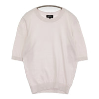 A.P.C. コットン カシミヤ混 サイズS クルーネック ニット ライトピンク レディース アーペーセー【中古】5-0809S♪