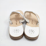 JACK ROGERS トングサンダル レザー サンダル ホワイト レディース ジャックロジャース【中古】5-0802S◎