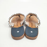 JACK ROGERS トングサンダル サイズ2 レザー サンダル ネイビー レディース ジャックロジャース【中古】5-0802S◎
