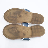 JACK ROGERS トングサンダル サイズ2 レザー サンダル ネイビー レディース ジャックロジャース【中古】5-0802S◎