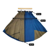 tamaki niime チョタンスカート ウールコットン ロングスカート ブルー カーキ レディース 玉木新雌/タマキニイメ【中古】5-1116T∞