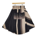 tamaki niime chotan skirt チョタンスカート コットン ロングスカート ベージュ ブラック レディース 玉木新雌/タマキニイメ【中古】5-1018G♪