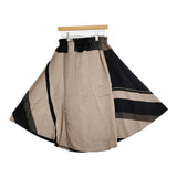 tamaki niime chotan skirt チョタンスカート コットン ロングスカート ベージュ ブラック レディース 玉木新雌/タマキニイメ【中古】5-1018G♪