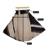 tamaki niime chotan skirt チョタンスカート コットン ロングスカート ベージュ ブラック レディース 玉木新雌/タマキニイメ【中古】5-1018G♪