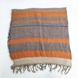 tamaki niime 玉木新雌 ウールコットン マフラー ストール ブラウン オレンジ レディース 玉木新雌/タマキニイメ【中古】5-1111T◎