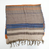 tamaki niime 玉木新雌 ウールコットン マフラー ストール ブラウン オレンジ レディース 玉木新雌/タマキニイメ【中古】5-1111T◎