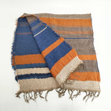 tamaki niime 玉木新雌 ウールコットン マフラー ストール ブラウン オレンジ レディース 玉木新雌/タマキニイメ【中古】5-1111T◎