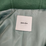 Spick and Span ビーバーフーディーラペルコート サイズ38 定価39600円 ウール コート グリーン レディース スピックアンドスパン【中古】5-1024A◆