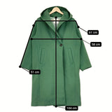 Spick and Span ビーバーフーディーラペルコート サイズ38 定価39600円 ウール コート グリーン レディース スピックアンドスパン【中古】5-1024A◆