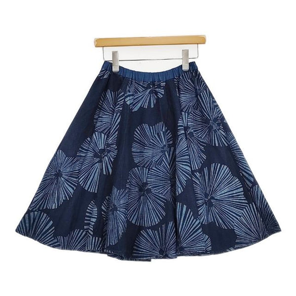 Pal'las Palace 藍染 花柄 インディゴ スカート ネイビー レディース パラスパレス【中古】5-1113M∞