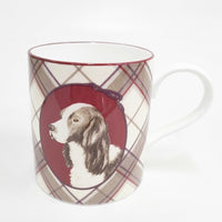 Laura Ashley 未使用 マグカップセット 犬 チェック マグカップ ベージュ レッド レディース ローラアシュレイ【中古】5-0915G◎