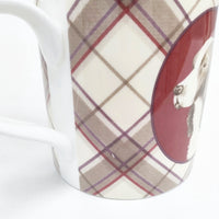Laura Ashley 未使用 マグカップセット 犬 チェック マグカップ ベージュ レッド レディース ローラアシュレイ【中古】5-0915G◎