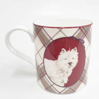 Laura Ashley 未使用 マグカップセット 犬 チェック マグカップ ベージュ レッド レディース ローラアシュレイ【中古】5-0915G◎