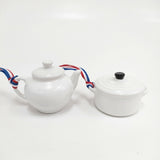 LE CREUSET ル・クルーゼ 未使用 ミニチュア オーナメント スノードーム コットンホワイト インテリアその他 ホワイト レディース【中古】5-0915G◎
