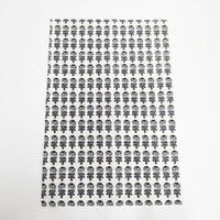 marimekko Vihkiruusu ファブリック 約52cm×35cm ハギレ 生地 ライトグレー ブラック レディース マリメッコ【中古】5-0913G◎