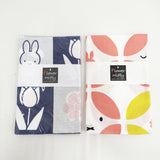 miffy ミッフィー 未使用 フラワーミッフィー かまわぬ 手ぬぐい 2枚セット 市松 七宝 その他小物 ホワイト 多色 レディース【中古】5-0915G◎