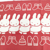 miffy ミッフィー 未使用 フラワーミッフィー かまわぬ 手ぬぐい 2枚セット その他小物 ホワイト レッド レディース【中古】5-0915G◎