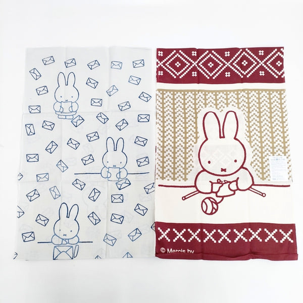 miffy ミッフィー 未使用 かまわぬ 手ぬぐい 2枚セット その他小物 ホワイト 多色 レディース【中古】5-0915G◎