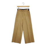 ASTRAET コットンリネン パンツ キャメル レディース アストラット【中古】5-1113G∞