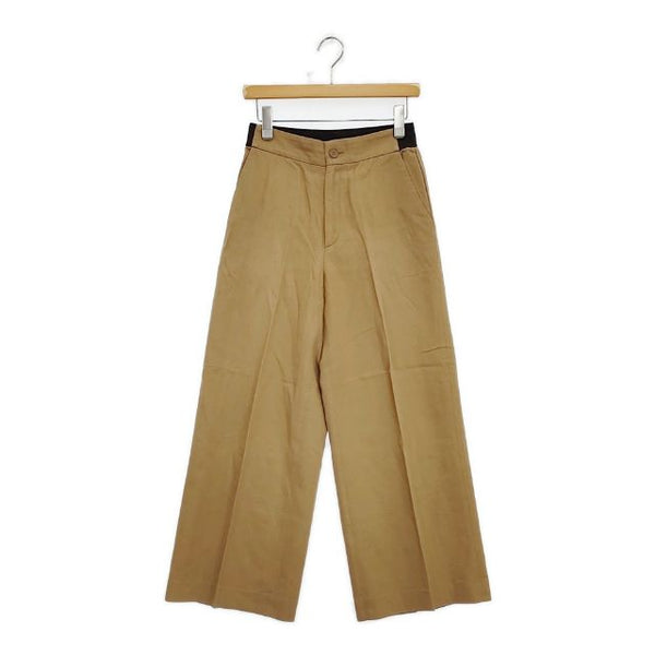 ASTRAET コットンリネン パンツ キャメル レディース アストラット【中古】5-1113G∞