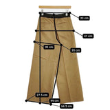 ASTRAET コットンリネン パンツ キャメル レディース アストラット【中古】5-1113G∞