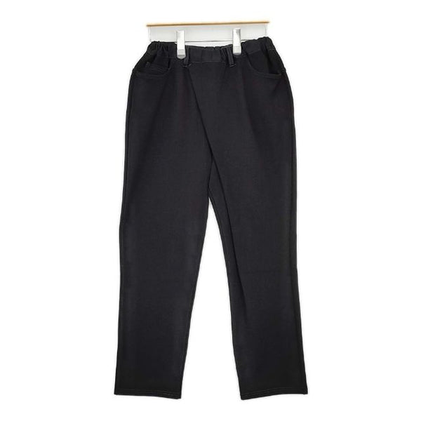 gomme GZ-T71-968 アクリルレーヨン ラップ風 イージー パンツ ブラック レディース ゴム【中古】5-1022T∞