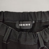 gomme GZ-T71-968 アクリルレーヨン ラップ風 イージー パンツ ブラック レディース ゴム【中古】5-1022T∞