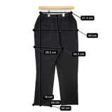 gomme GZ-T71-968 アクリルレーヨン ラップ風 イージー パンツ ブラック レディース ゴム【中古】5-1022T∞