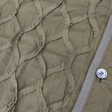 gomme コットン パイピング 長袖シャツ カーキ レディース ゴム【中古】5-1113M∞