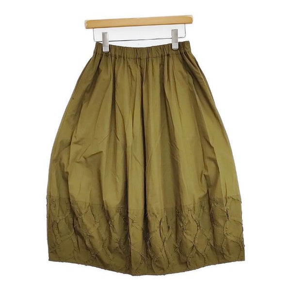 gomme コットン コクーン ロングスカート カーキ レディース ゴム【中古】5-1113M∞