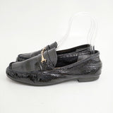 Recipe ビットローファー エナメル 24.5cm ローファー ブラック レディース レシピ【中古】5-1127G◎