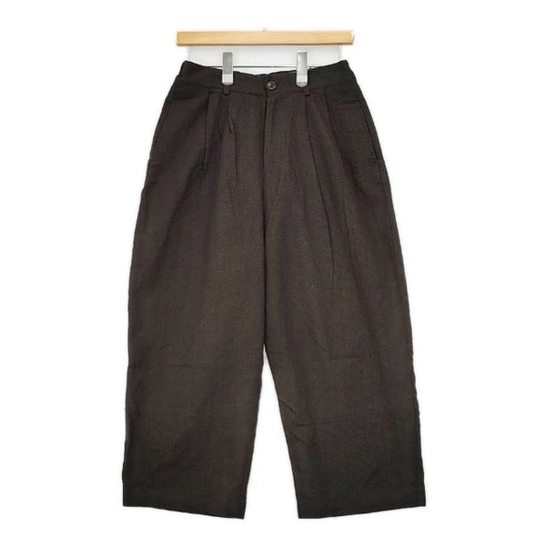 YARRA コットンウールチェックパンツ YR-95-097 パンツ ブラウン レディース ヤラ【中古】5-1022T∞