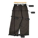 YARRA コットンウールチェックパンツ YR-95-097 パンツ ブラウン レディース ヤラ【中古】5-1022T∞