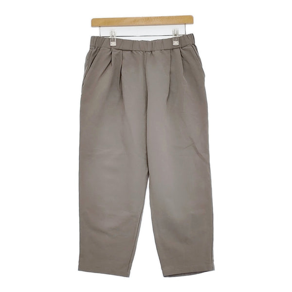 evam eva cotton cropped pants 定価27500円 E251T081 2 イージークロップドパンツ 25SS グレージュ レディース エヴァムエヴァ【中古】5-0731M♪