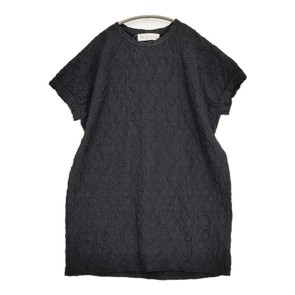 Midi-umi jacquard tunic one piece 定価13970円 2-759900 ジャカードチュニックワンピース 25SS ブラック レディース ミディウミ【中古】5-0731S♪