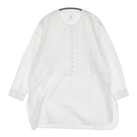 maison de SOIL 60s ORGANIC CAMBRIC 刺繍 エンブロイダリーブラウス ボザムシャツチュニック 25SS 白 レディース メゾンドソイル【中古】5-0731M♪