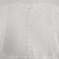maison de SOIL 60s ORGANIC CAMBRIC 刺繍 エンブロイダリーブラウス ボザムシャツチュニック 25SS 白 レディース メゾンドソイル【中古】5-0731M♪