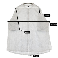 pot pourri ネアチュニック 定価19800円 ポプリ企画 16177 チェック ブラウス 25SS ホワイト ブラック レディース ポプリ【中古】5-0731S♪