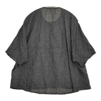 pot pourri ネアブラウス 定価17600円 ポプリ企画 16176 チェック ブラウス シャツ 25SS ブラック ホワイト レディース ポプリ【中古】5-0731S♪