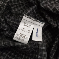 pot pourri ネアブラウス 定価17600円 ポプリ企画 16176 チェック ブラウス シャツ 25SS ブラック ホワイト レディース ポプリ【中古】5-0731S♪