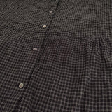 pot pourri ネアブラウス 定価17600円 ポプリ企画 16176 チェック ブラウス シャツ 25SS ブラック ホワイト レディース ポプリ【中古】5-0731S♪