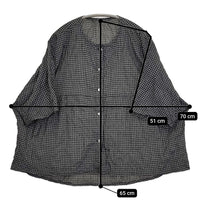 pot pourri ネアブラウス 定価17600円 ポプリ企画 16176 チェック ブラウス シャツ 25SS ブラック ホワイト レディース ポプリ【中古】5-0731S♪