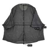 pot pourri ネアブラウス 定価17600円 ポプリ企画 16176 チェック ブラウス シャツ 25SS ブラック ホワイト レディース ポプリ【中古】5-0731S♪